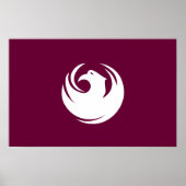 Framed print with Flag of Phoenix, Arizona ポスター (正面)