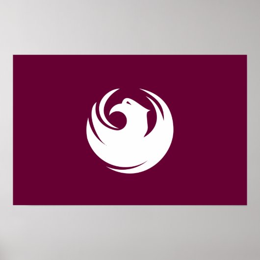 Framed print with Flag of Phoenix, Arizona ポスター (正面)