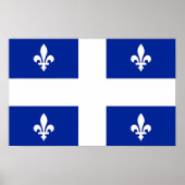Framed print with Flag of Quebec, Canada ポスター (正面)