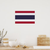 Framed print with Flag of Thailand ポスター (キッチン)