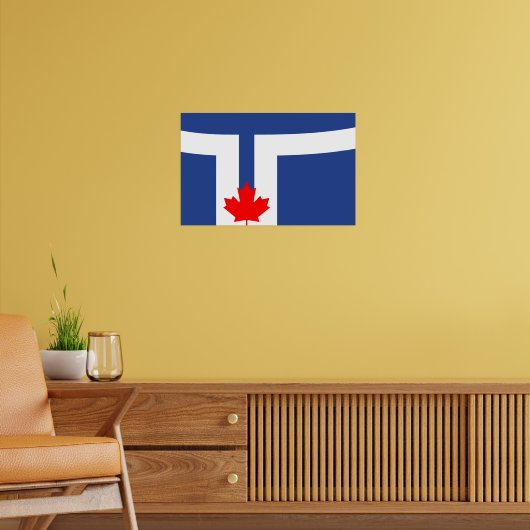 Framed print with Flag of Toronto, Ontario ポスター (リビング2)