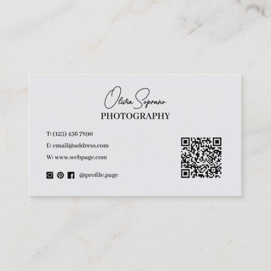 Framed romantic image photographer 名刺 (裏面)