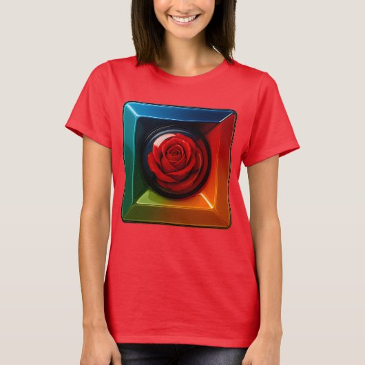 Framed Rose Color Pop Tシャツ (正面)