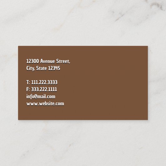 Framing Contractor 名刺 (裏面)