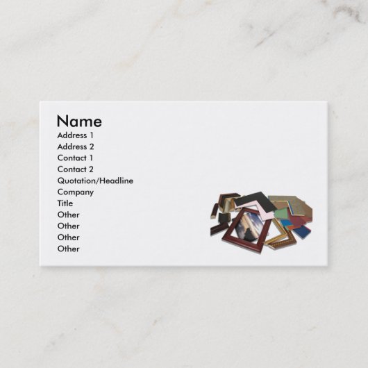 FramingDecisionCardの名前、住所1の住所2… 名刺 (正面)