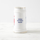 FRANCEサッカー名前をカスタムする2024任意の年 ビールジョッキ (中央)