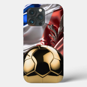 FRANCE金ゴールドメタリックサッカーボールI-Phoneケース iPhone 13 Proケース