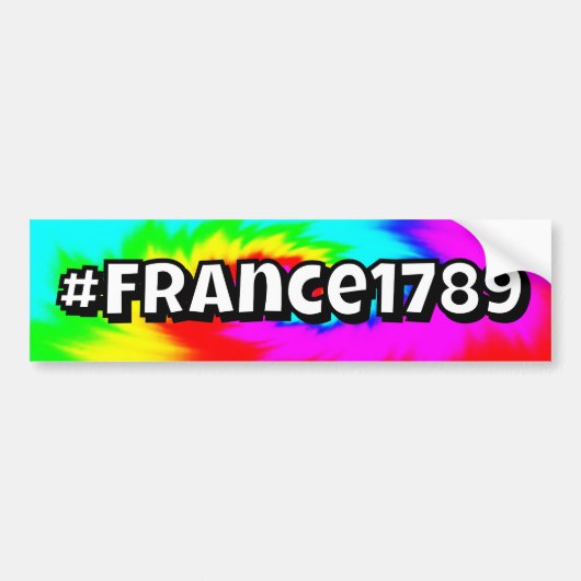 #France1789 (you may change the words) バンパーステッカー (正面)