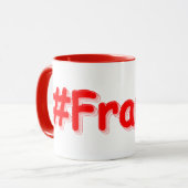 「#France」かわいいデザイン。買今 マグカップ (正面左)