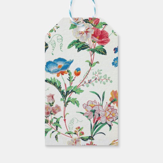 France 1830 Floral Antique Wallpaper ギフトタグ (裏面)