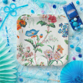 France 1830 Floral Antique Wallpaper ペーパープレート (パーティー)