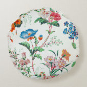 France 1830 Floral Antique Wallpaper ラウンドクッション (裏面)