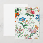 France 1830 Wildflowers Floral Victorian Wallpaper ノートカード (正面/裏面)