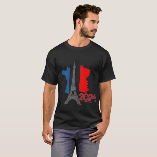 france 2024,JO , PARIS  Tシャツ (正面フル)