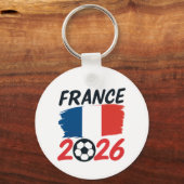 France 2026 Soccer Fan Design Flag Colors キーホルダー (裏面)