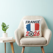 France 2026 Soccer Fan Design Flag Colors クッション (椅子)