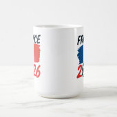 France 2026 Soccer Fan Design Flag Colors コーヒーマグカップ (中央)