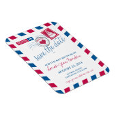 FRANCE Air MailバルミツワーSave the Date 3 x 4 マグネット (右側)