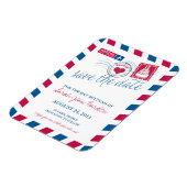 FRANCE Air MailバルミツワーSave the Date 3 x 4 マグネット (左側)