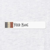France Art Deco Flag | Custom Iron-On Name Label ラベル (デザイン1)