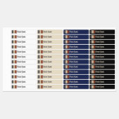 France Art Deco Flag | Custom Iron-On Name Label ラベル (シート)