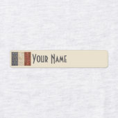 France Art Deco Flag | Custom Iron-On Name Label ラベル (デザイン2)