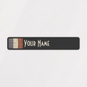 France Art Deco Flag Custom Waterproof Name Label ラベル (デザイン2)