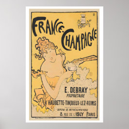 France-Champagne, 1891 - Vintage Food & Drink ポスター
