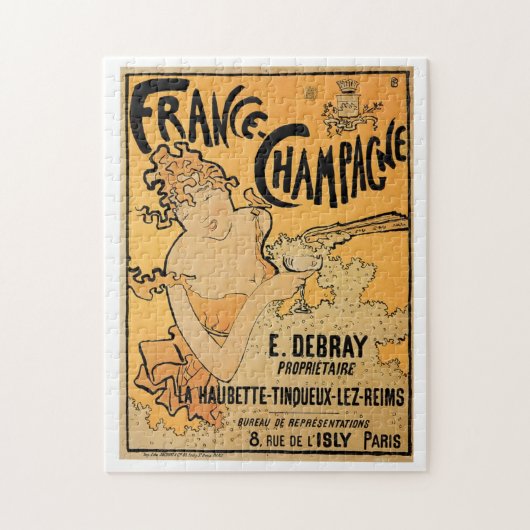 France Champagne Vintage Wine Drink ジグソーパズル (縦)