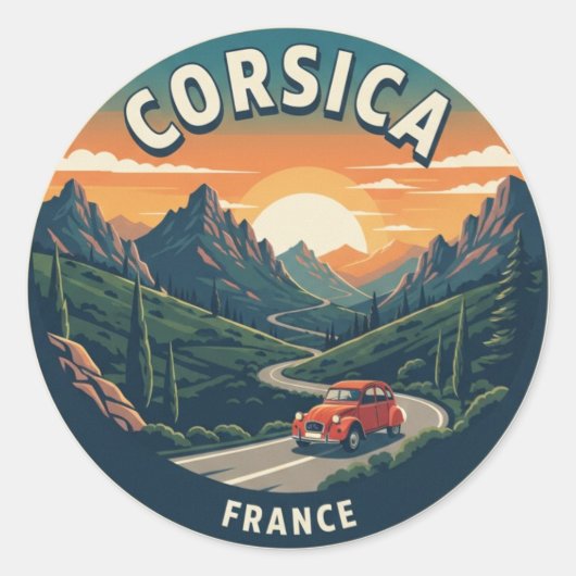 France Corsica Travel ラウンドシール (正面)