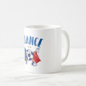 France Dabbing Soccer Ball Flag 2 stars コーヒーマグカップ (正面右)