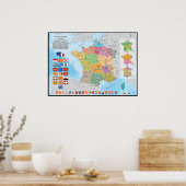 France fédérale, carte prospective des régions féd ポスター (キッチン)