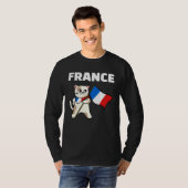 France Flag Cat French Colors Kitten Tシャツ (正面フル)