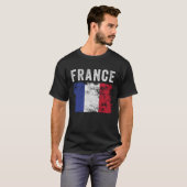 France Flag Distressed  Men Women Kids  French Fla Tシャツ (正面フル)