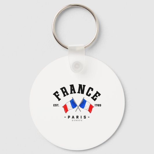 France Flag French Gift France Friend France Paris キーホルダー (正面)
