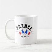 France Flag French Gift France Friend France Paris コーヒーマグカップ (左)