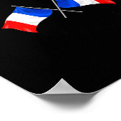 France Flag French Gift France Friend France Paris ポスター (角)