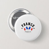 France Flag French Gift France Friend France Paris 缶バッジ (正面&裏面)