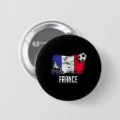 France Flag Jersey French Soccer Team French  缶バッジ (正面&裏面)