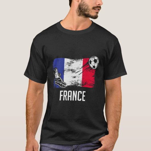 France Flag Jersey French Soccer Team French  Tシャツ (正面)