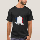 France flag map tシャツ (正面)
