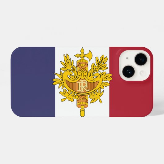 France flag phone case iPhoneケース (裏面横)