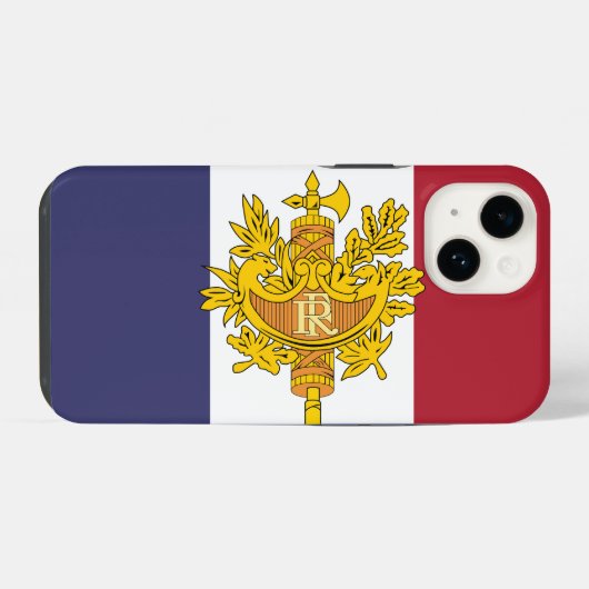 France flag phone case iPhoneケース (裏面横)