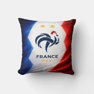 France Flag Rooster Design Pillow クッション