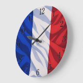 France Flag Wall Clock (Illustrated Version) ラージ壁時計 (傾斜)