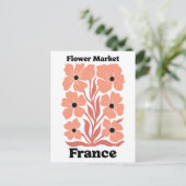 France Flower Market Peach Blossom Botanicals ポストカード (スタンド正面)