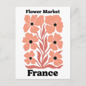 France Flower Market Peach Blossom Botanicals ポストカード (正面)