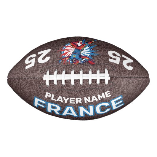 France Football Dynamic Quarterback Patriotic Art アメリカンフットボール (正面)