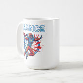 France Football Dynamic Quarterback Patriotic Art コーヒーマグカップ (正面左)