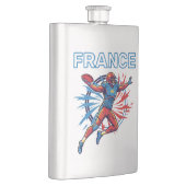 France Football Dynamic Quarterback Patriotic Art フラスク (右)